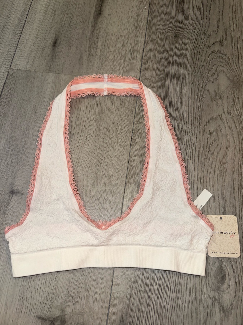 Intimately by Free People Bralette with Pink Lace Trim